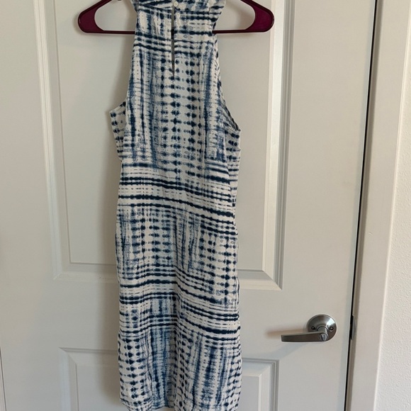 Cynthia Rowley 100% Linen Blue Tie Dye Halter Dress Size S - Picture 9 of 9